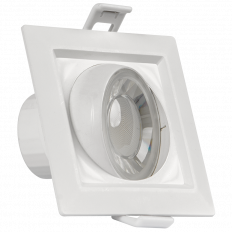 LED ЛУНА ЗА ВГРАЖДАНЕ ПОДВИЖНА КВАДРАТ 8W, 4200K, 220V, НЕУТРАЛНА СВЕТЛИНА