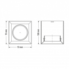 ЛУНА ЗА ОТКРИТ МОНТАЖ GU10 ПОДВИЖНА LOW GLARE