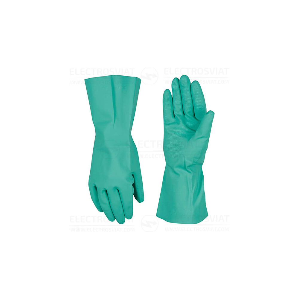 РАБОТНИ РЪКАВИЦИ ACTIVE CHEM, DIAMOND GRIP, ЗЕЛЕН НИТРИЛ-10/XL