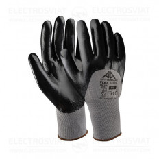 РАБОТНИ РЪКАВИЦИ ACTIVE FLEX, 13G ПОЛИЕСТЕР, ЧЕРЕН НИТРИЛ, 3/4-10/XL