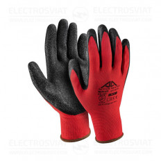 РАБОТНИ РЪКАВИЦИ ACTIVE GRIP, 13G ПОЛИЕСТЕР, ЧЕРЕН НАБРЪЧКАН ЛАТЕКС - 10/XL