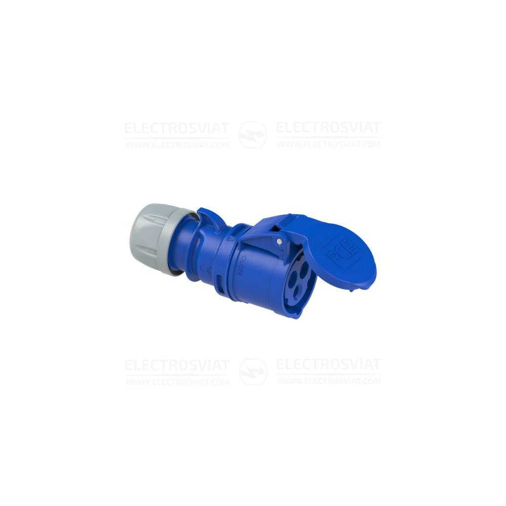 ИНДУСТРИАЛЕН КОНТАКТ С ВИНТОВИ КЛЕМИ, 2P+PE 16A, 230V, IP44, СЕРИЯ SHARK