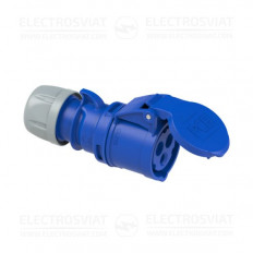 ИНДУСТРИАЛЕН КОНТАКТ С ВИНТОВИ КЛЕМИ, 2P+PE 32A, 230V, IP44, СЕРИЯ SHARK