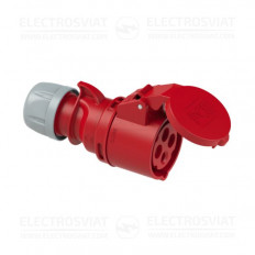 ИНДУСТРИАЛЕН КОНТАКТ С ВИНТОВИ КЛЕМИ, 3P+PE 32A, 400V, IP44, СЕРИЯ SHARK