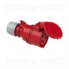 ИНДУСТРИАЛЕН КОНТАКТ С ВИНТОВИ КЛЕМИ, 3P+PE+N 16A, 400V, IP44, СЕРИЯ SHARK