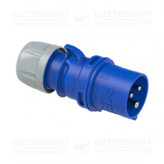 ИНДУСТРИАЛЕН ЩЕПСЕЛ С ВИНТОВИ КЛЕМИ, 2P+PE 32A, 230V, IP44, СЕРИЯ SHARK