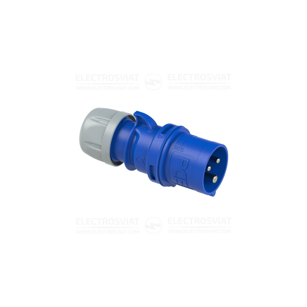 ИНДУСТРИАЛЕН ЩЕПСЕЛ С ВИНТОВИ КЛЕМИ, 2P+PE 32A, 230V, IP44, СЕРИЯ SHARK