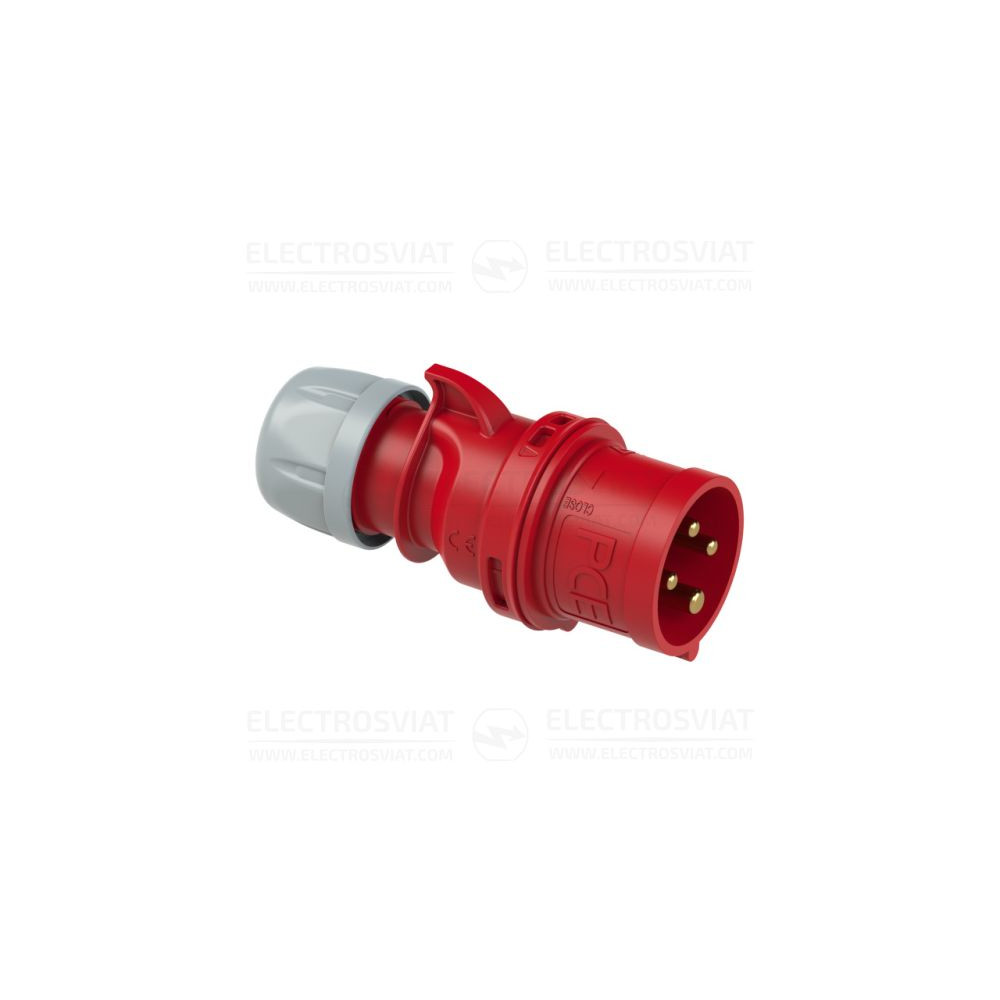 ИНДУСТРИАЛЕН ЩЕПСЕЛ С ВИНТОВИ КЛЕМИ, 3P+PE 16A, 400V, IP44, СЕРИЯ SHARK