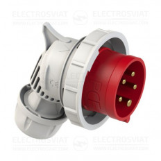 ИНДУСТРИАЛЕН ЩЕПСЕЛ С ВИНТОВИ КЛЕМИ, ЪГЛОВ, 3P+PE+N 32A, 400V, IP66/67, СЕРИЯ TWIST