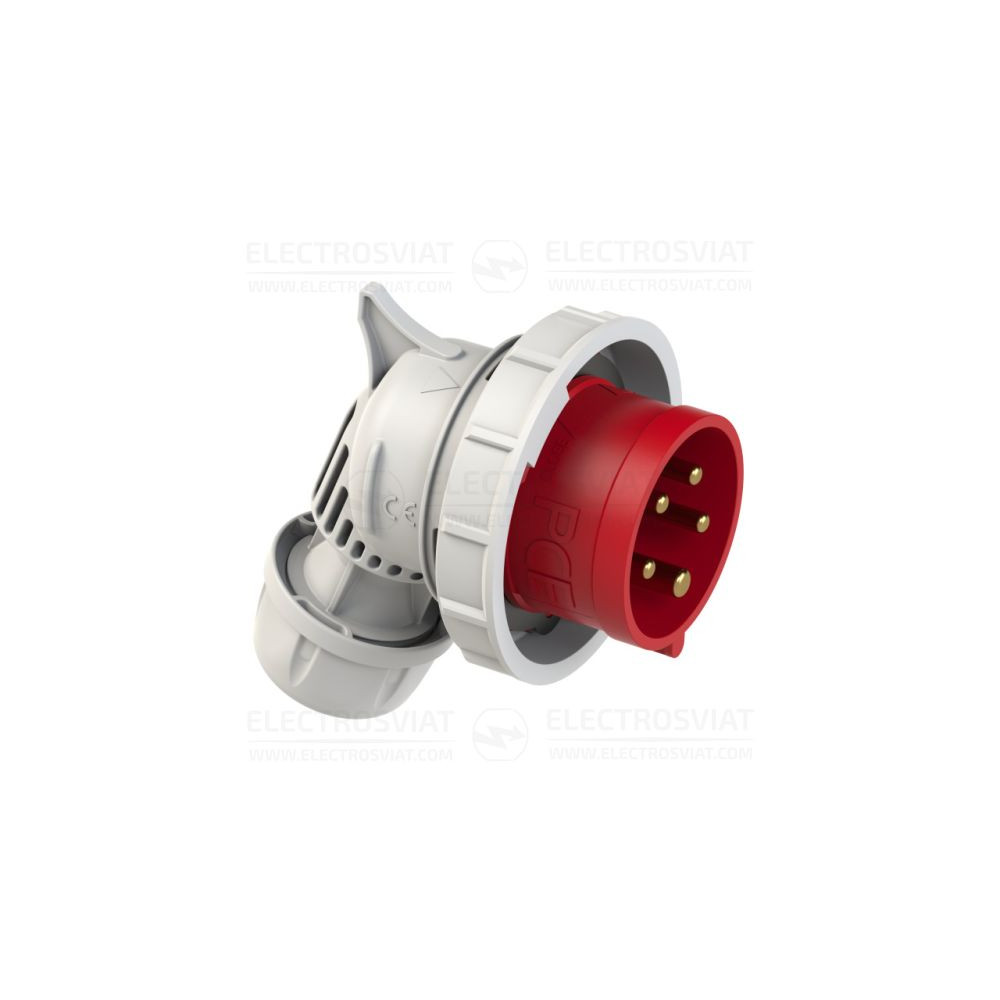 ИНДУСТРИАЛЕН ЩЕПСЕЛ С ВИНТОВИ КЛЕМИ, ЪГЛОВ, 3P+PE+N 32A, 400V, IP66/67, СЕРИЯ TWIST