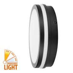 LED ВЛАГОЗАЩИТЕНА ПЛАФОНИЕРА С МИКРОВЪЛНОВ СЕНЗОР ЗА ДВИЖЕНИЕ, ЧЕРНА, 18W, 3000K/4000K/6500K, 220V-240V AC, IP54