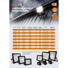LED SLIM ПРОЖЕКТОР С ДАТЧИК ЗА ДВИЖЕНИЕ 10W, 4000K, 220-240V AC, IP44