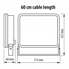 LED ПРОЖЕКТОР БЕЗ ЗАСЛЕПЯВАНЕ 20W, 4200K, 220V-240V AC, IP65, БЯЛ