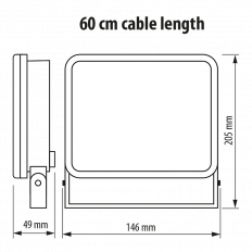 LED ПРОЖЕКТОР БЕЗ ЗАСЛЕПЯВАНЕ 30W, 4200K, 220V-240V AC, IP65, БЯЛ