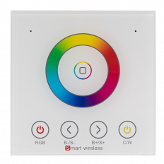 SMART 2.4G RF TOUCH ПАНЕЛ ЗА СТЕНА ЗА RGB И RGBW LED ОСВЕТЛЕНИЕ, 1 ЗОНА
