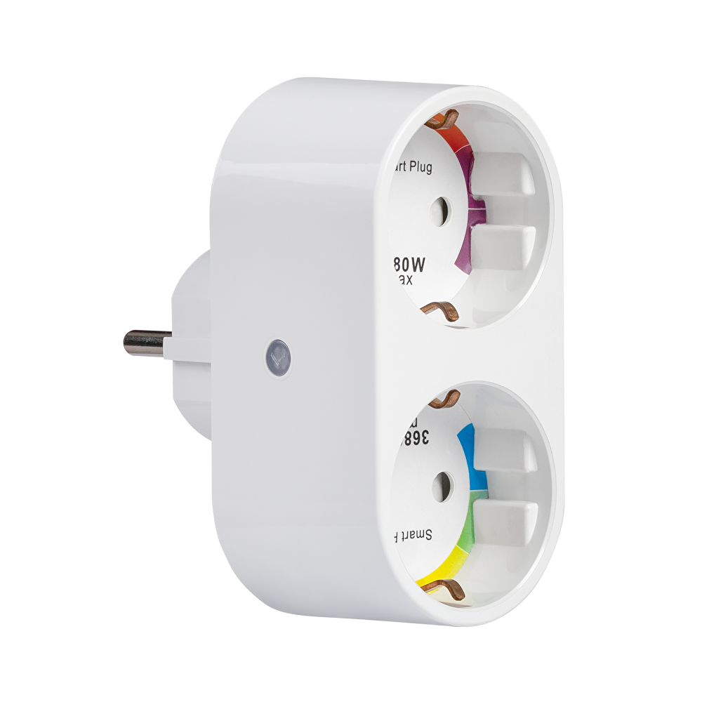 WI-FI SMART КОНТАКТ, ДВОЕН, 16А, 3500W, 220-240V AC