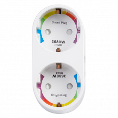 WI-FI SMART КОНТАКТ, ДВОЕН, 16А, 3500W, 220-240V AC