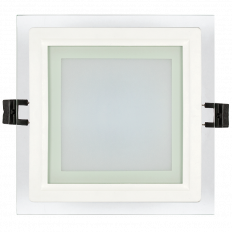 LED СТЪКЛЕН ПАНЕЛ ЗА ВГРАЖДАНЕ, КВАДРАТ, 6W, 4200K, 220V AC, НЕУТРАЛНА СВЕТЛИНА, IP44