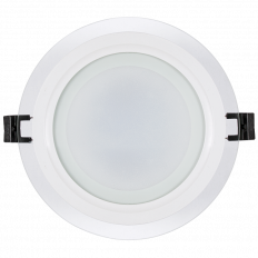 LED СТЪКЛЕН ПАНЕЛ ЗА ВГРАЖДАНЕ, КРЪГ, 12W, 4200K, 220V AC, НЕУТРАЛНА СВЕТЛИНА, IP44