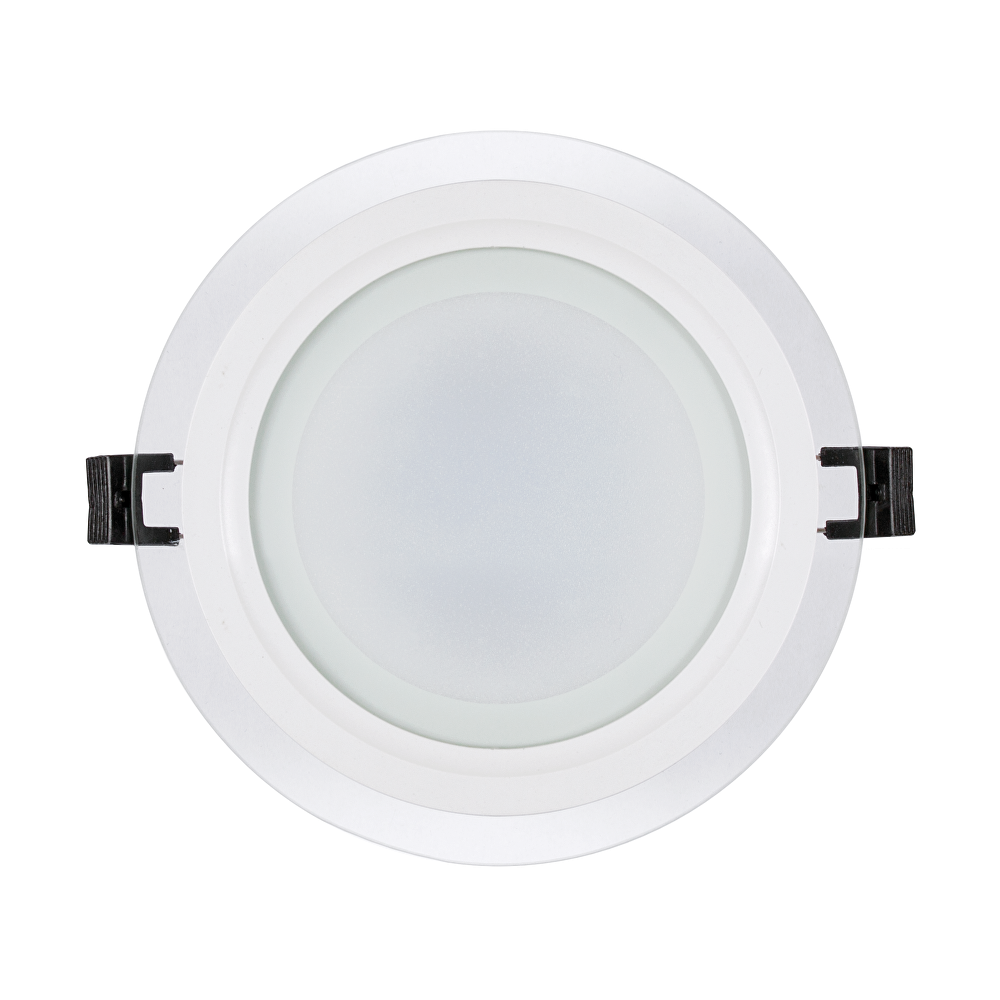 LED СТЪКЛЕН ПАНЕЛ ЗА ВГРАЖДАНЕ, КРЪГ, 12W, 4200K, 220V AC, НЕУТРАЛНА СВЕТЛИНА, IP44