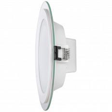 LED СТЪКЛЕН ПАНЕЛ ЗА ВГРАЖДАНЕ, КРЪГ, 12W, 4200K, 220V AC, НЕУТРАЛНА СВЕТЛИНА, IP44