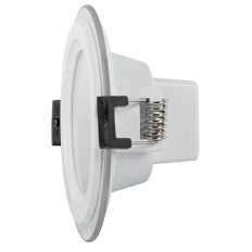 LED СТЪКЛЕН ПАНЕЛ ЗА ВГРАЖДАНЕ, КРЪГ, 6W, 2700K, 220V AC, ТОПЛА СВЕТЛИНА, IP44