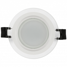 LED СТЪКЛЕН ПАНЕЛ ЗА ВГРАЖДАНЕ, КРЪГ, 6W, 4200K, 220V AC, НЕУТРАЛНА СВЕТЛИНА, IP44