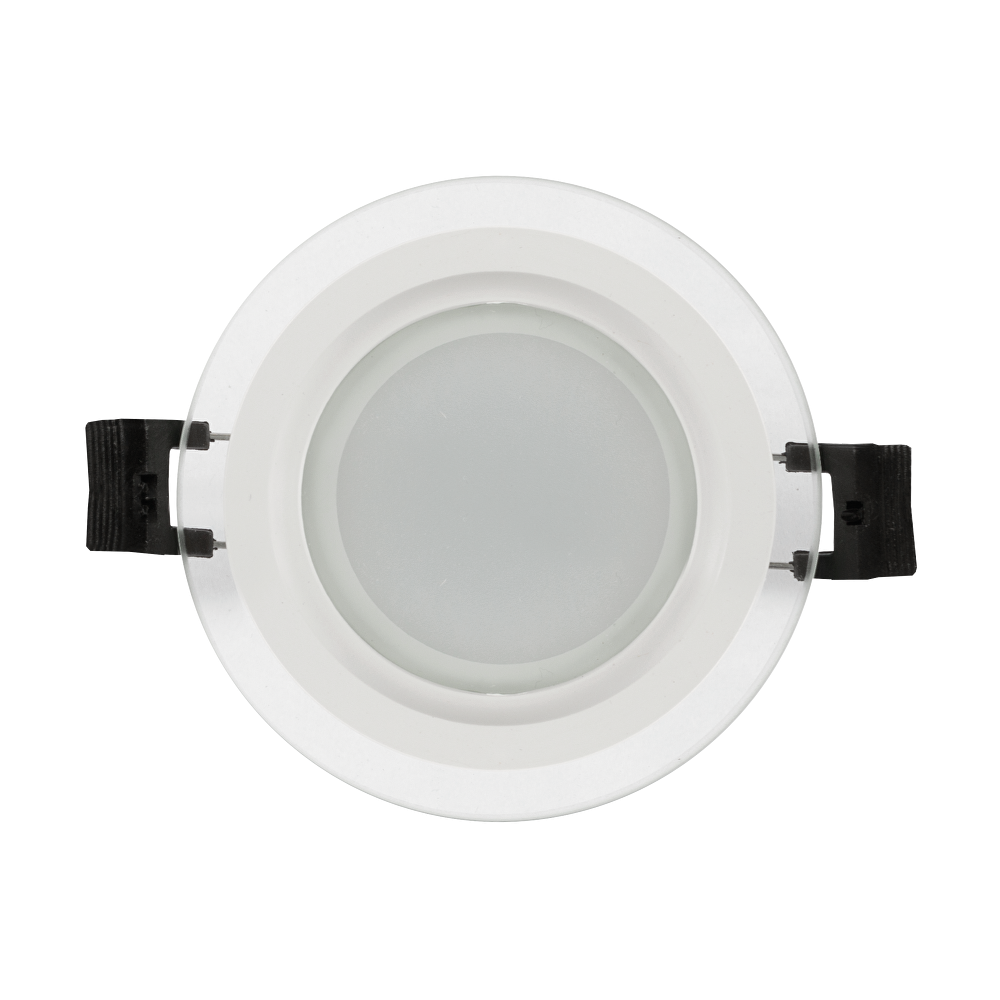 LED СТЪКЛЕН ПАНЕЛ ЗА ВГРАЖДАНЕ, КРЪГ, 6W, 4200K, 220V AC, НЕУТРАЛНА СВЕТЛИНА, IP44