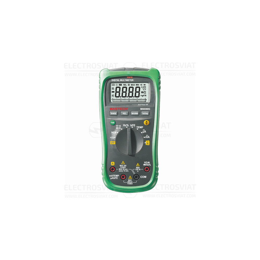 ДИГИТАЛЕН МУЛТИЦЕТ, LCD(4000), VDC, VAC, ADC, AAC, OHM, F, C, HZ, MS8360G