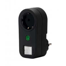 АДАПТЕР СЪС ЗАЩИТА И КЛЮЧ, 3680W, 16A, ЧЕРЕН