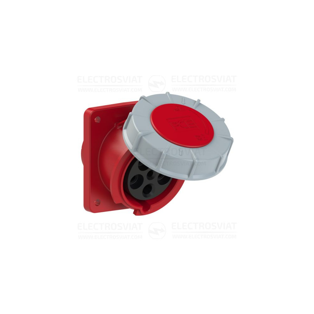 ИНДУСТРИАЛЕН KОНТАКТ ЗА ПАНЕЛЕН МОНТАЖ 100x112ММ, 3P+PE+N 63A, 400V, IP67, СЕРИЯ POWER TWIST