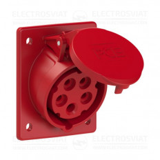 ИНДУСТРИАЛЕН KОНТАКТ ЗА ПАНЕЛЕН МОНТАЖ 80х97ММ, 3P+PE+N 16A, 400V, IP44/54