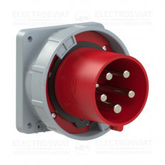 ИНДУСТРИАЛЕН ЩЕПСЕЛ ЗА ПАНЕЛЕН МОНТАЖ 120x120, 3P+PE+N 125A, 400V, IP67, СЕРИЯ POWER TWIST