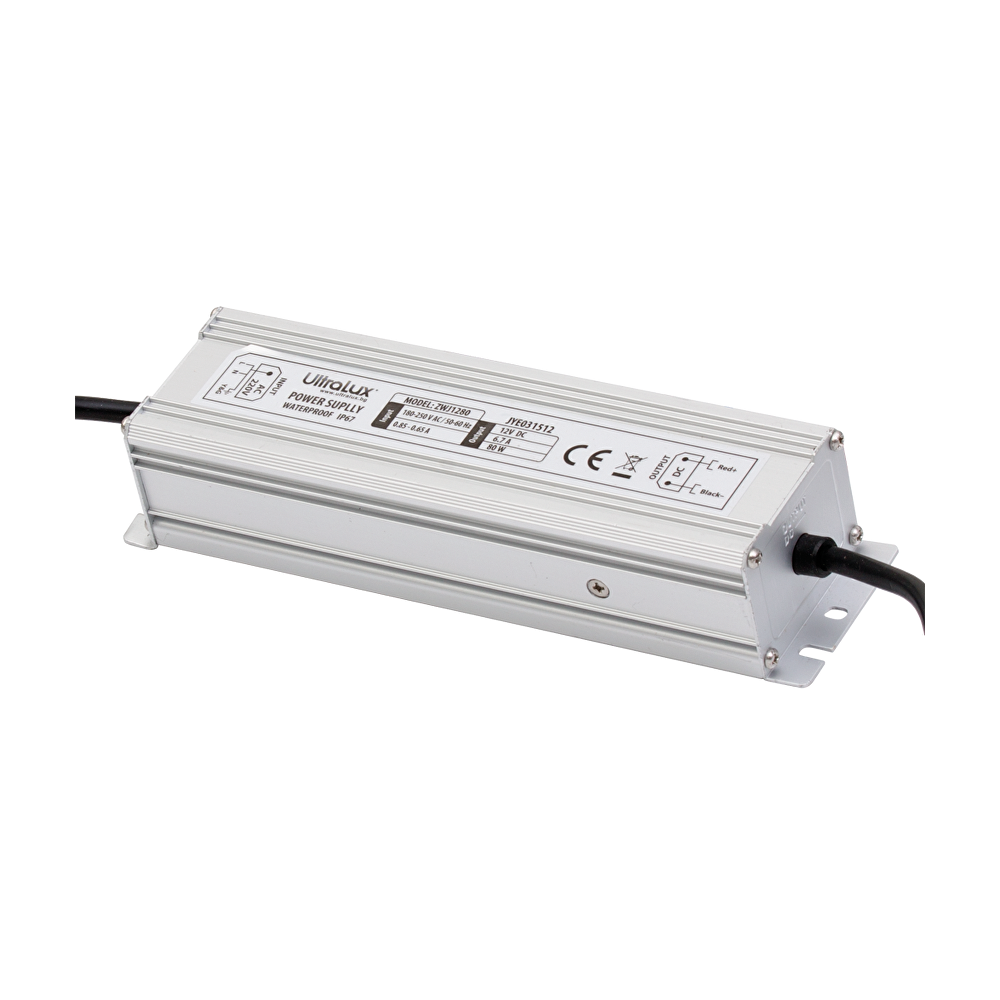 ЗАХРАНВАНЕ ЗА LED ЛЕНТА, ВОДОУСТОЙЧИВO, 12 VDC, 80W