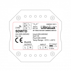 RF TRIAC ДИМИРАЩ КЛЮЧ ЗА СТЕНА 220W, 1A, 220-240V AC