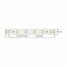 LED ЛЕНТА SMD3528, 4.8W/M НЕУТРАЛНО БЯЛА, 60LEDS/M, 5M, НЕВОДОУСТОЙЧИВА