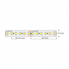 LED ЛЕНТА SMD3528, 9.6W/M НЕУТРАЛНО БЯЛА, 120LEDS/M, 5M, НЕВОДОУСТОЙЧИВА