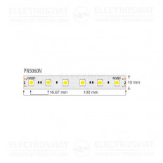 LED ЛЕНТА SMD5050, 14.4W/M НЕУТРАЛНО БЯЛА, 60LEDS/M, 5M, НЕВОДОУСТОЙЧИВА