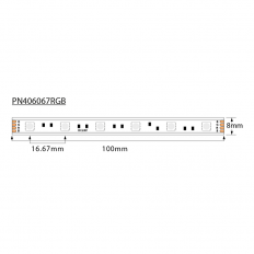 ПРОФЕСИОНАЛНА LED ЛЕНТА 14.4W/M, RGB, 24V DC, 60LEDS/M, SMD4040, IP67