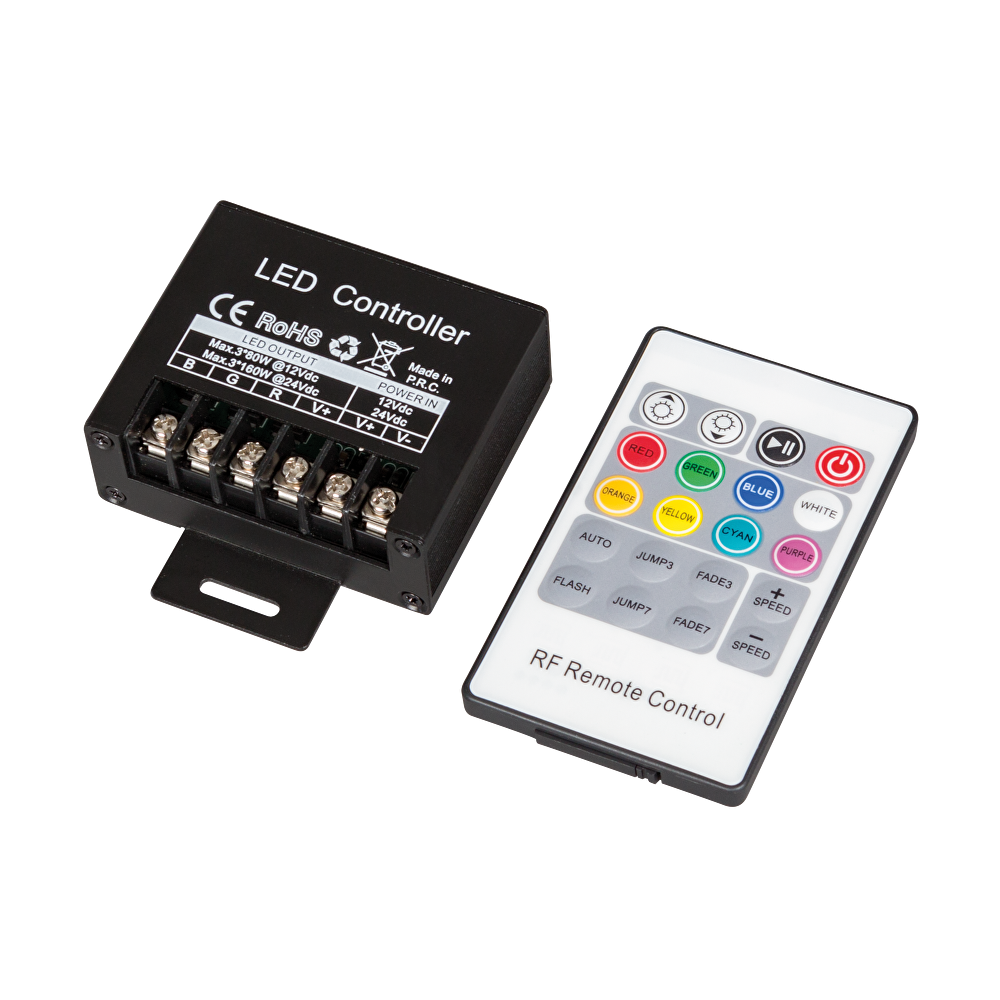 RF КОНТРОЛЕР ЗА RGB СВЕТОДИОДНО ОСВЕТЛЕНИЕ 240W, 20A, 12-24V DC