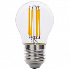 LED FILAMENT ТОПКА, ДИМИРАЩA 4W, E27, 4200K, 220V AC, НЕУТРАЛНА СВЕТЛИНА
