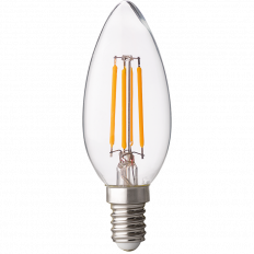 LED ДИМИРАЩ FILAMENT КОНУС 4W, E14, 4200K, 220V AC, НЕУТРАЛНА СВЕТЛИНА