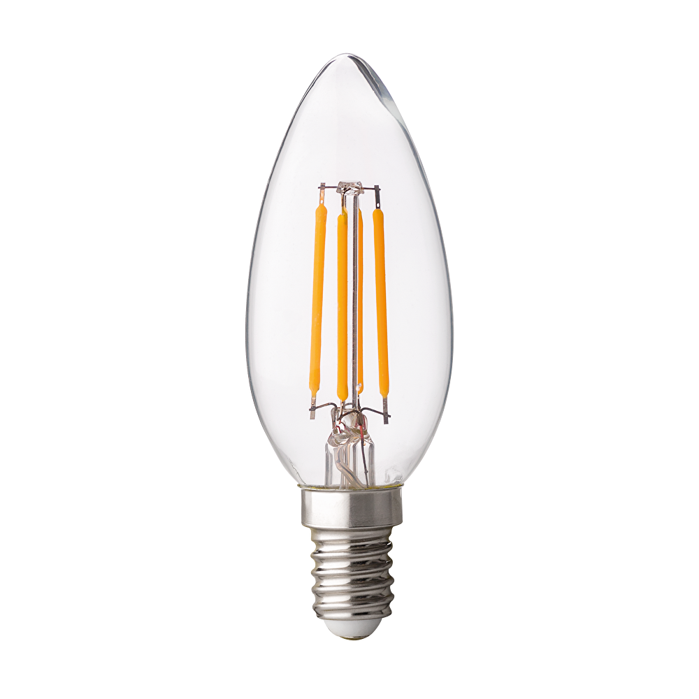 LED ДИМИРАЩ FILAMENT КОНУС 4W, E14, 4200K, 220V AC, НЕУТРАЛНА СВЕТЛИНА