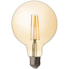 LED ДИМИРАЩА FILAMENT ТОПКА 4W, E27, 2500K, 220V -240V AC, АМБЪР