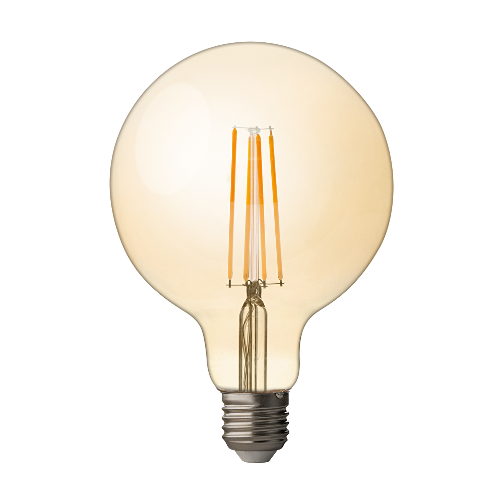 LED ДИМИРАЩА FILAMENT ТОПКА 4W, E27, 2500K, 220V -240V AC, АМБЪР