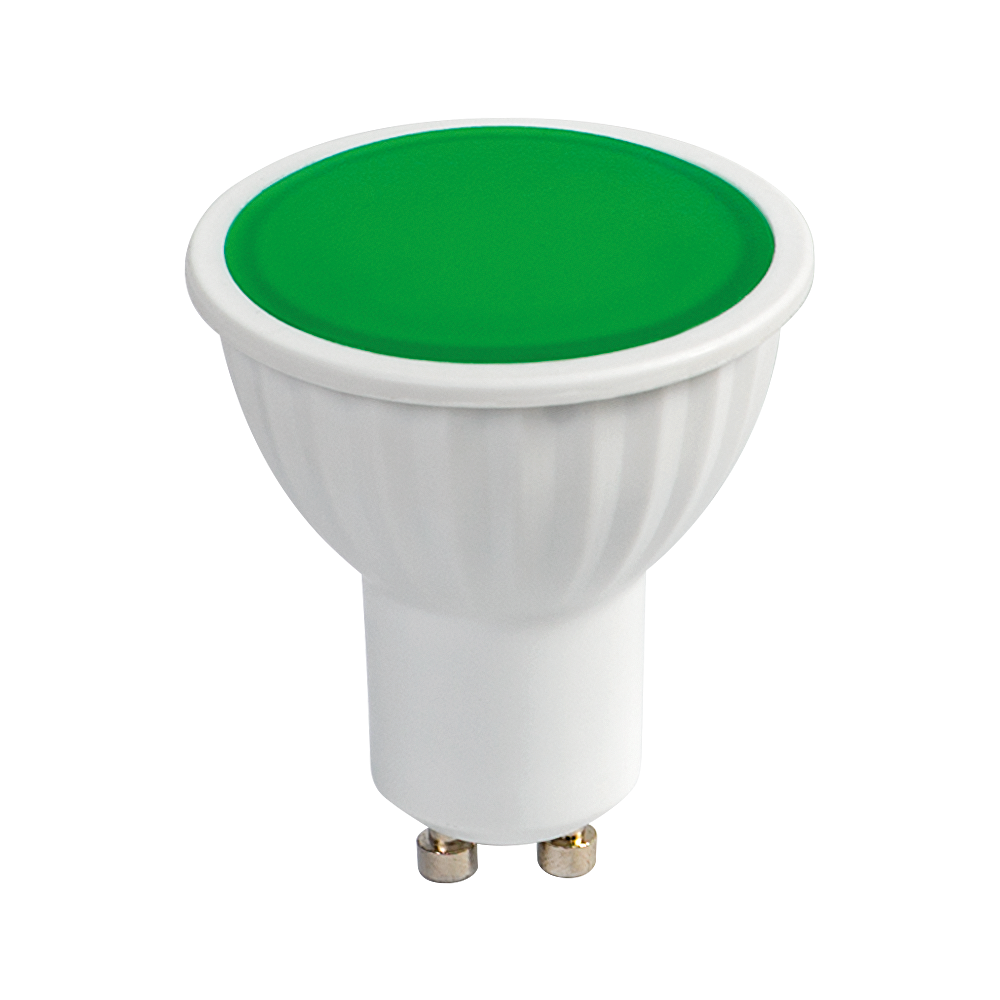 LED ЛУНИЧКА 5W, GU10, 220V-240V AC, ЗЕЛЕНА СВЕТЛИНА