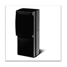 Табло за индустриални контакти и DIN модули IP66, UV, PG вход, серия BLOCK (4 DIN и плътен капак без отвори) черно Scame