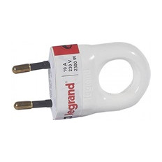 Щепсел бял 2P 10А 250V /30бр/ Legrand