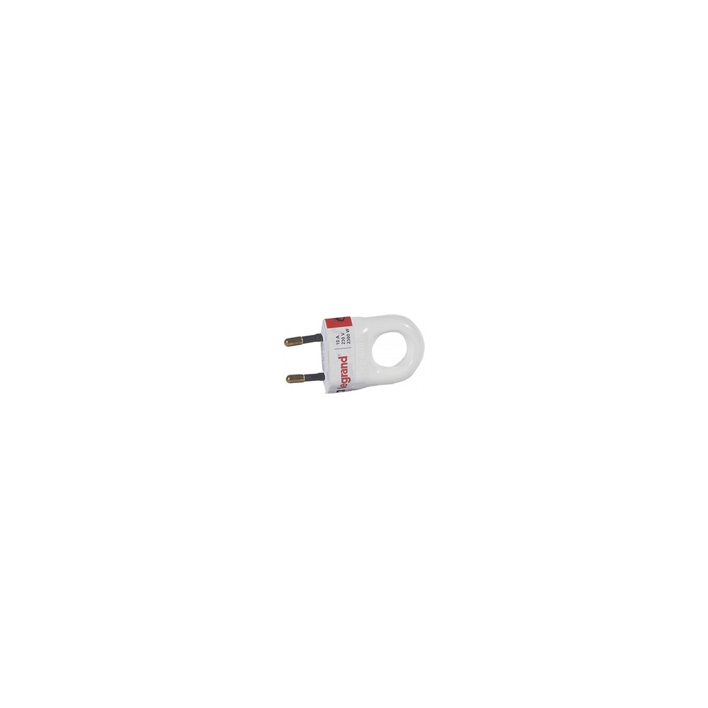 Щепсел бял 2P 10А 250V /30бр/ Legrand