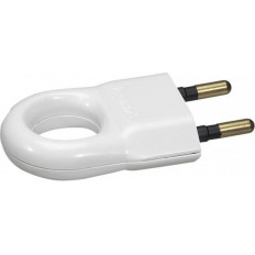 Щепсел бял 2P 6A 250V /30бр/ Legrand